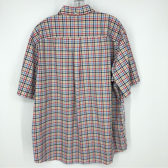 Duluth Men's Plaid Button Down Short Sleeve Shirt Wrinkle Resistant Size XL - Picture 2 of 3